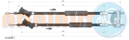 Ford Trekkabel, parkeerrem 1302461
