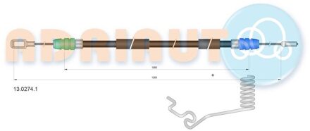 Ford Trekkabel, parkeerrem 1302741