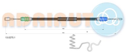Ford Trekkabel, parkeerrem 1302751