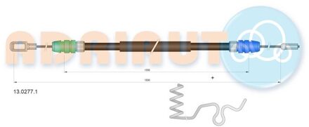 Ford Trekkabel, parkeerrem 1302771