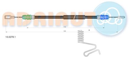 Ford Trekkabel, parkeerrem 1302781