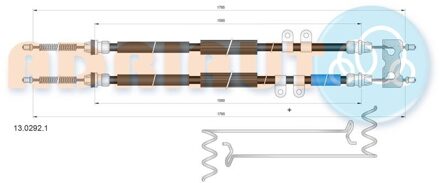 Ford Trekkabel, parkeerrem 1302921