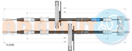 Ford Trekkabel, parkeerrem 130295