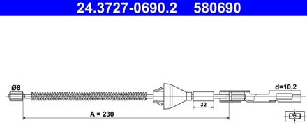 Ford Trekkabel, parkeerrem 24372706902