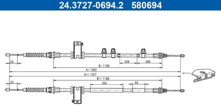 Ford Trekkabel, parkeerrem 24372706942