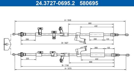 Ford Trekkabel, parkeerrem 24372706952