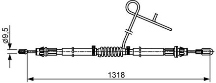 Ford Trekkabel, parkeerrem BC2559