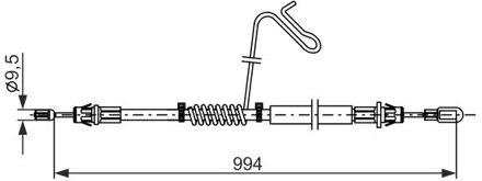 Ford Trekkabel, parkeerrem BC2882