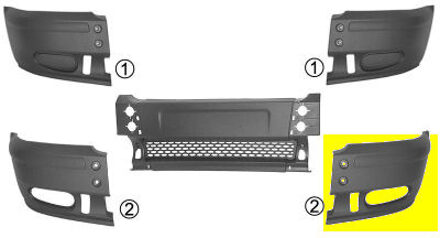 Ford VOORBUMPERBLAD HOEK LINKS met MISTLICHTGAT 1898565