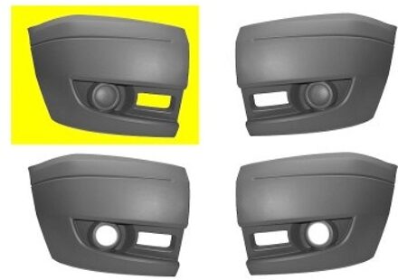 Ford VOORBUMPERBLAD HOEK RECHT zonder MISTLICHTGAT 1985564