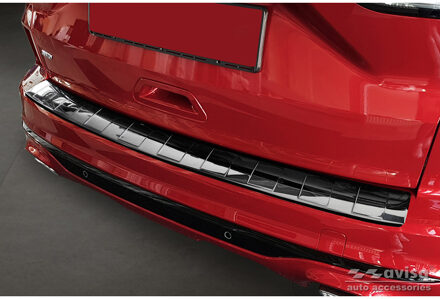 Ford Zwart-Chroom RVS Bumper beschermer passend voor Ford Kuga III ST-Line/Hybrid/Vignale 2019- 'Rib AV251043