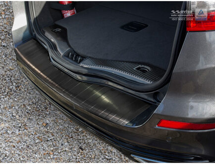 Ford Zwart RVS Achterbumperprotector passend voor Ford Mondeo V Wagon 2014- 'Ribs'