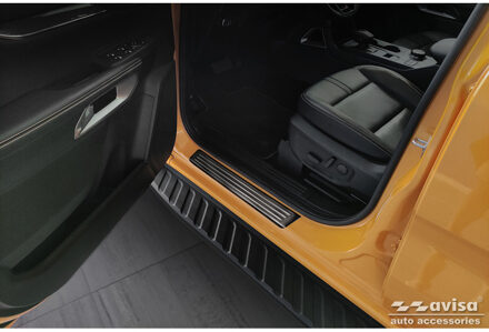 Ford Zwart RVS Instaplijsten passend voor Ford Ranger VI 2022- 'Lines' - 4-delig AV226022