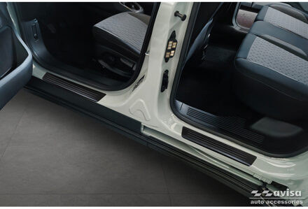 Ford Zwart RVS Instaplijsten passend voor Ford Tourneo Courier II 2023- 'Lines' - 4-delig AV226025