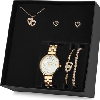 Forentina Women Heart Set-Necklace Earrings Bracelet Watch Ps0403