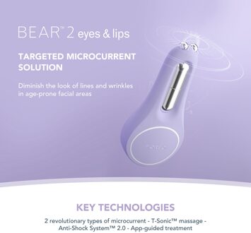 Foreo FOREU BEAR 2 Apparaat voor Gezichtsversteviging voor Ogen en Lippen - Lavender