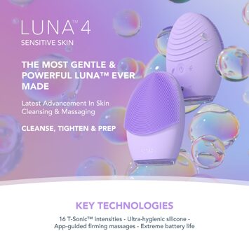 Foreo LUNA 4 Smart Facial Cleansing and Firming Massage Device - Sensitive Skin