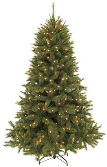 Forest Frosted Pine kunstkerstboom donkergroen LED d130 h185 cm