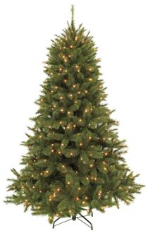 Forest Frosted Pine kunstkerstboom donkergroen LED d157 h230 cm