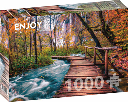 Forest Stream in Plitvice - Croatia Puzzel (1000 stukjes)