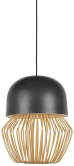 Forestier Anemos S hanglamp, 35 cm, donkergrijs donkergrijs, hout licht