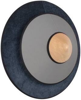 Forestier Cymbal S LED wandlamp, middernacht donkerblauw, wit, hout licht