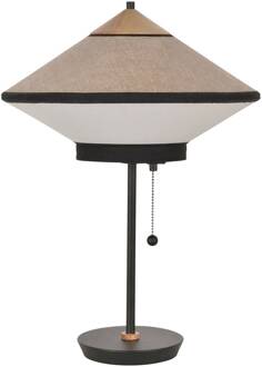 Forestier Cymbal S tafellamp, natuur beige, wit, zwart