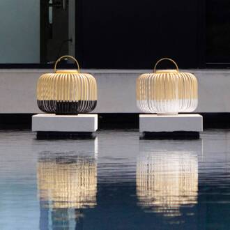 Forestier Take A Way S sfeerlamp, IP66, wit wit, helder hout