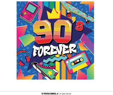 Forever 90's Servetten (20st) Multikleur - Print