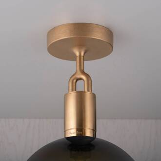 Forked Glas gerookt Ø 20cm messing, rookgrijs