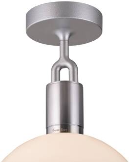 Forked glas opaal Ø 20cm staalgrijs, wit