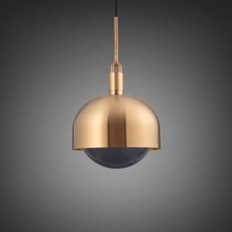 Forked messing/gerookt glas Ø 34cm messing, rookgrijs