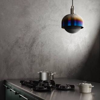 Forked staal gebrand/gerookt glas Ø 34cm gebrand staal, rookgrijs