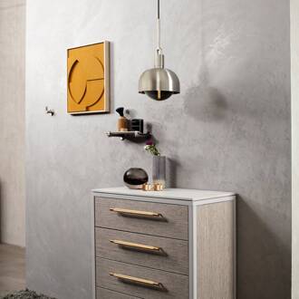 Forked staal/gerookt glas Ø 25cm staal, rookgrijs