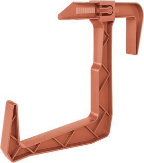 Form Plastic Balkon plantenbak ophang beugels - 1x - voor railing - terracotta - balustradehook - Plantenbakbeugels Bruin