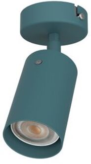 Form S Plafondlamp, 1x Gu10, Metaal, Mediterraan Blauw, D.6cm