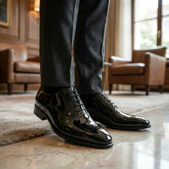 Formele zwarte lakleren Oxford brogue schoenen voor heren - EU 41