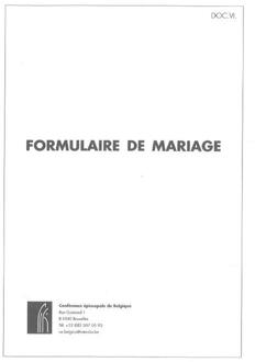 Formulaire de mariage - 25 ex -   (ISBN: 9789085288664)