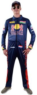 Formule 1 Kostuum | Supersnel Formule 1 Race Overall Max | Man | Maat 60 | Carnaval kostuum | Verkleedkleding