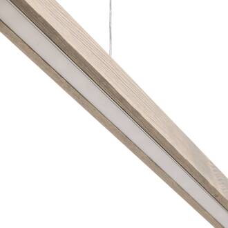 Forrestal LED hanglamp, lengte 120 cm grijs gebeitst, zwart