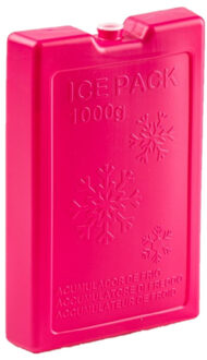 Forte Plastics 1000 grams koelelementen 22 x 14.5 cm roze - Koelelementen