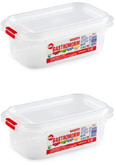 Forte Plastics 10x Diepvries/koelkast vershoudbakje met stevige deksel 600 ml 10,8 x 17,5 x 6,5 cm- Luchtdicht afgesloten