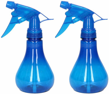 Forte Plastics 2x Waterverstuivers/sprayflessen blauw 250 ml - Waterverstuivers