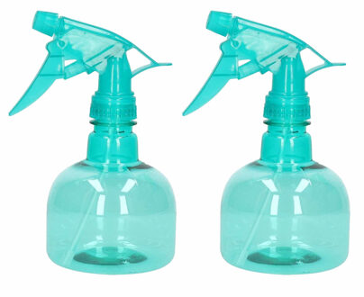Forte Plastics 2x Waterverstuivers/sprayflessen groen 330 ml - Waterverstuivers Geel