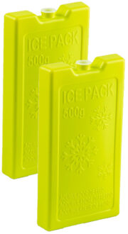 Forte Plastics 4x stuks 500 grams koelelementen 20 x 10.5 cm groen - Koelelementen