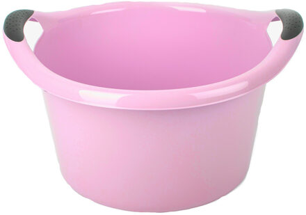 Forte Plastics Afwasbak teil - 15 liter - licht roze - kunststof - 42 x 39,5 x 25 cm - Afwasbak