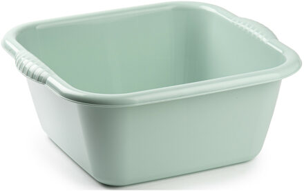 Forte Plastics Afwasbak teil - 15 liter - mint groen - kunststof - 41 x 39 x 16,5 cm - Afwasbak