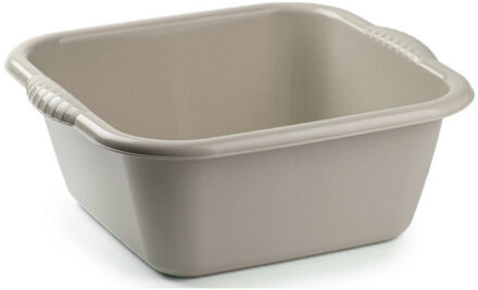 Forte Plastics Afwasbak teil - 15 liter - taupe - kunststof - 41 x 39 x 16,5 cm - Afwasbak