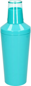 Forte Plastics Cocktailshaker van kunststof in het blauw 500 ml - 23 cm hoog - Cocktailshakers