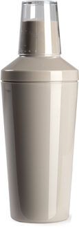 Forte Plastics Cocktailshaker van kunststof in het taupe/beige 500 ml - 22 cm hoog - Cocktailshakers